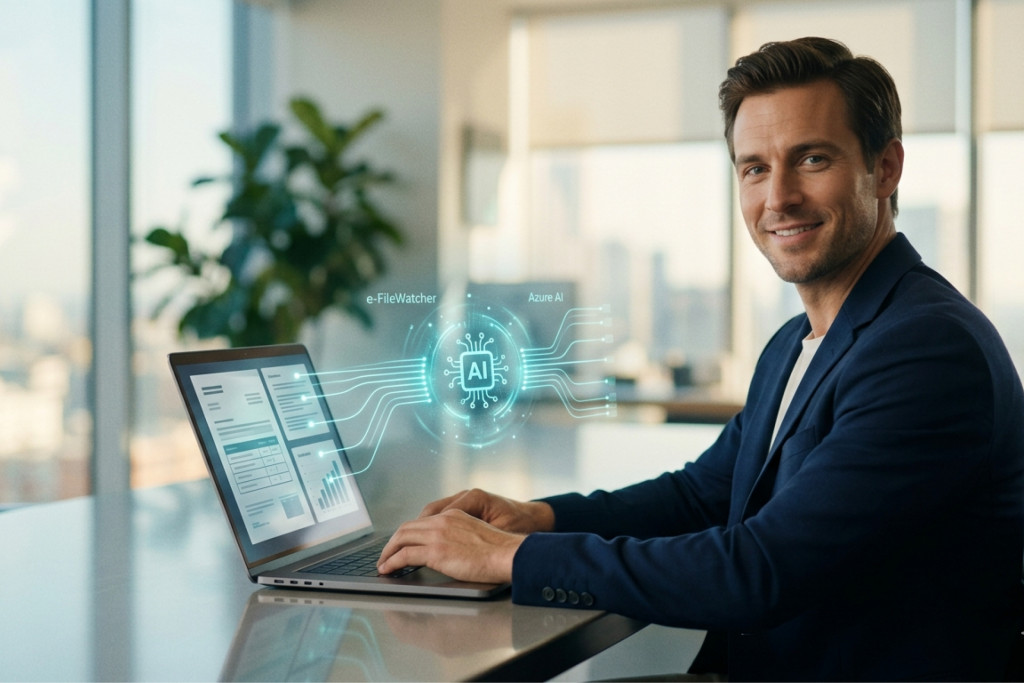 Mit der neuen Azure AI Dokumentenerkennung erweitert Toshiba den e-FileWatcher um eine vollautomatische Datenextraktion aus Rechnungen und Verträgen. Als Ihr Fachpartner unterstützen wir Sie dabei, diese intelligente Technologie nahtlos in Ihre bestehende Infrastruktur zu integrieren. So reduzieren wir gemeinsam manuelle Fehlerquellen und schaffen wertvolle digitale Freiräume für Ihren Arbeitsalltag.